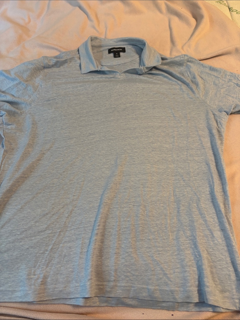 Nordstrom Light Blue Short-Sleeve Polo